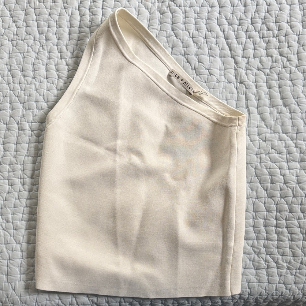 Alice + Olivia Off-White Elden Sweater Tank